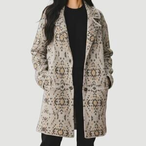 Free People Wool Small Boho Tribal Pattern Cardigan Sweater